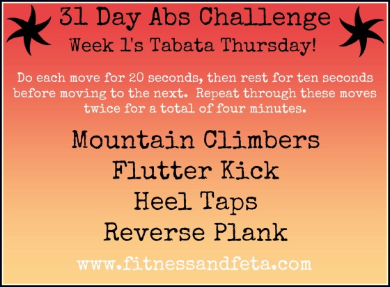 31 Day Ab Challenge - Week 1 Tabata Thursday